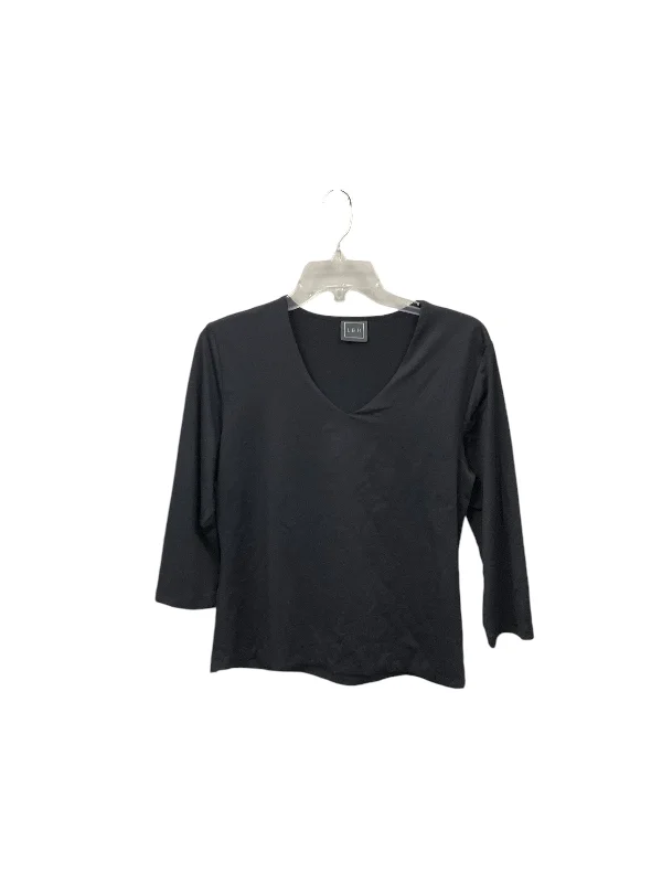 Top 3/4 Sleeve By Clothes Mentor In Black, Size: L Trendy Men's Bucket