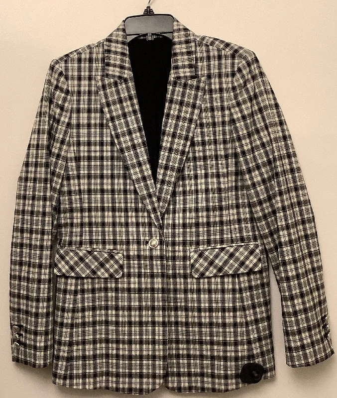 Blazer By Elie Tahari In Plaid Pattern, Size: 4 Artistic Men's Hand