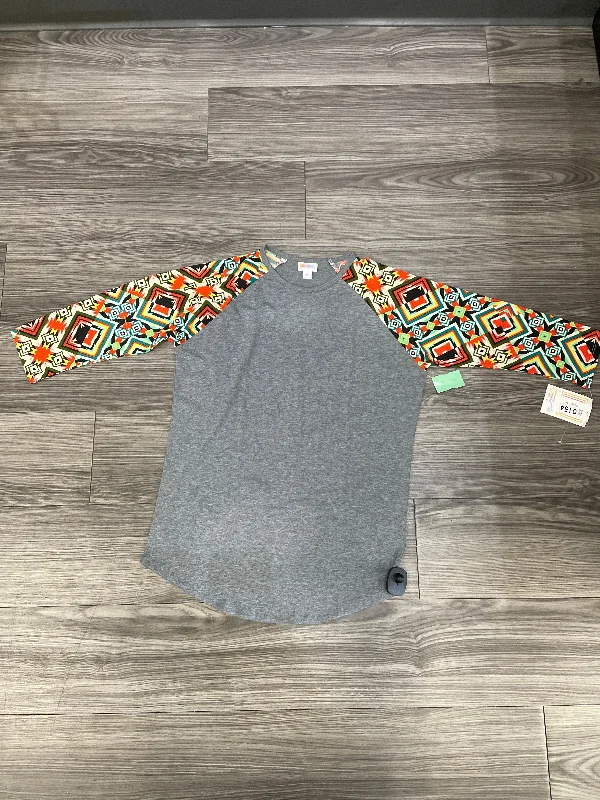 Top Long Sleeve By Lularoe In Grey, Size: M Cclassic Men's Tweed