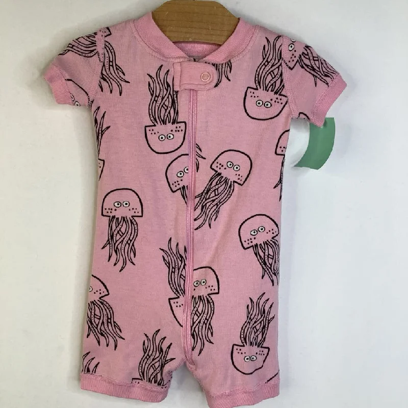 Size 0-3m (50): Hanna Andersson Pink Jellyfish Short Sleeve Short PJS Adventure