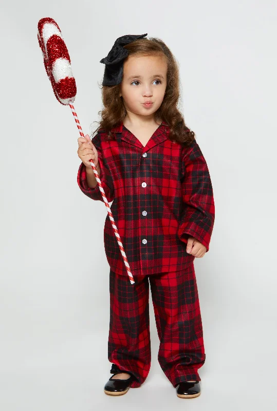 Toddlers Unisex Matching Buffalo Plaid Family Pajamas Modern Men's Geometric