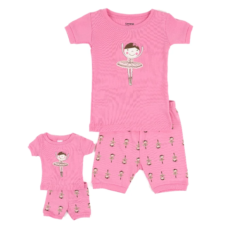 Girls and Matching Doll Short Pajamas Ballerina Refined Men's European