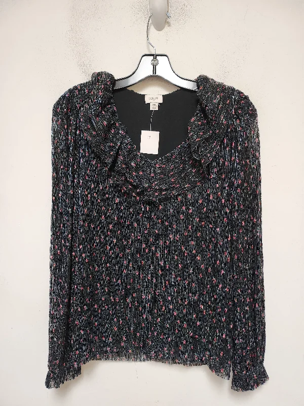 Top Long Sleeve By J. Crew In Floral Print, Size: Xs Masculine Men's Thick