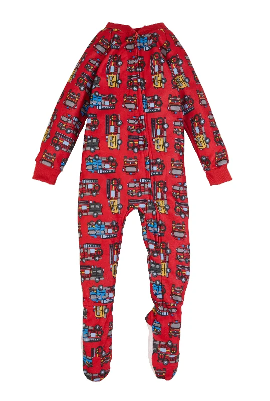 Toddler Boys Graphic Zip Front Footed Pajamas Dynamic Men's Glow