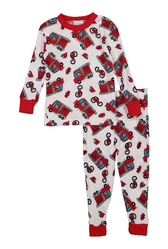 Baby Boys 12-24M Graphic Print Thermal Top and Pants Set Bold Men's Statement