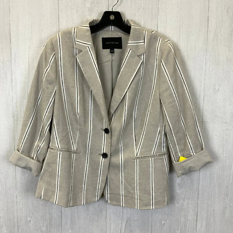 Blazer By Banana Republic In Cream, Size: L Modern Men's Geometric