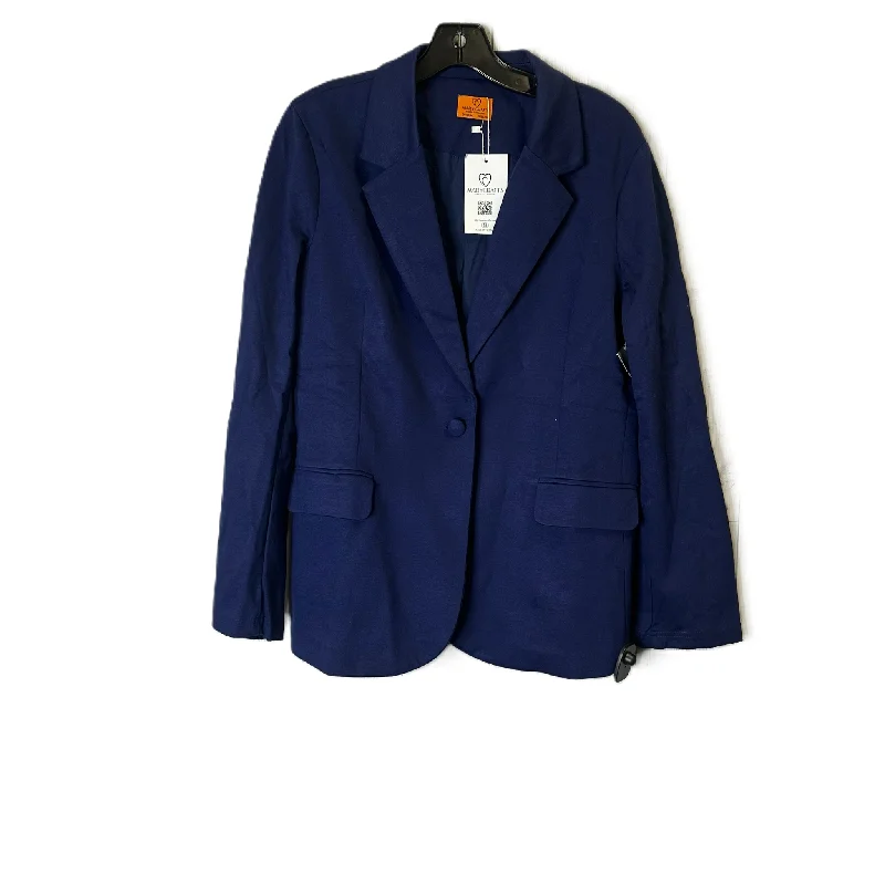 Blazer By Clothes Mentor In Blue, Size: 16 Minimalist Men's Casual 