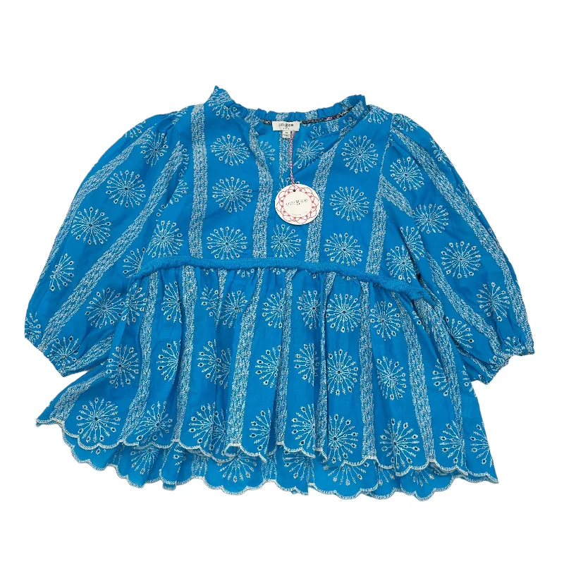 BLUE UMGEE TOP 3/4 SLEEVE, Size M Street