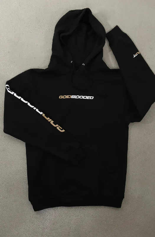 Gold Blooded RPM (Men's Black/White/Gold Hoody) Business