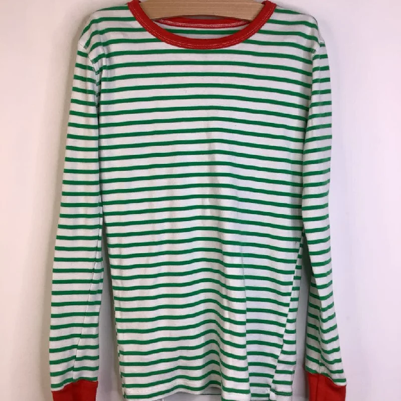 Size 12: Crewcuts White/Green Striped 2pc Pjs Minimalist Men's Casual 