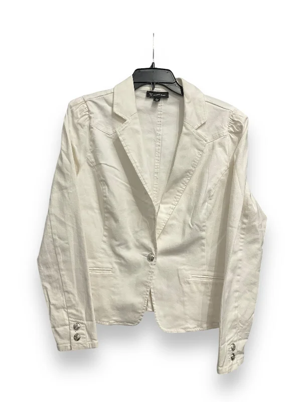 Blazer By Inc In White Denim, Size: L Traditional Men's Wool