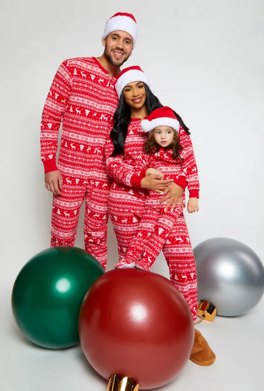 Toddlers Unisex Matching Santa Onesie Family Pajamas Hip Men's Retro