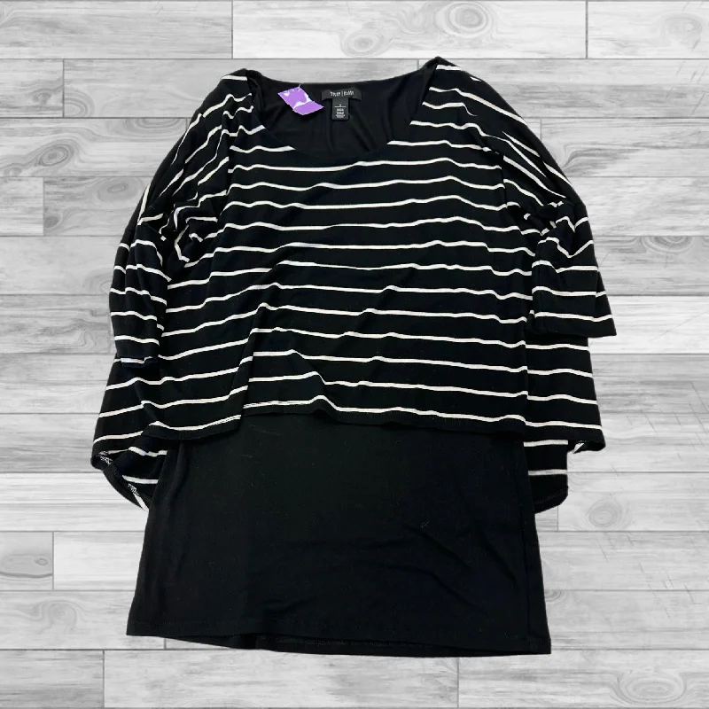 Top 3/4 Sleeve By White House Black Market In Striped Pattern, Size: S Elegant Men's Cashmere