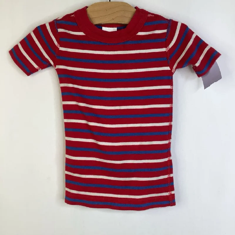 Size 3 (90): Hanna Andersson Red Blue/White Stripes Short Sleeve Short 2pc PJs Bohemian Men's Free