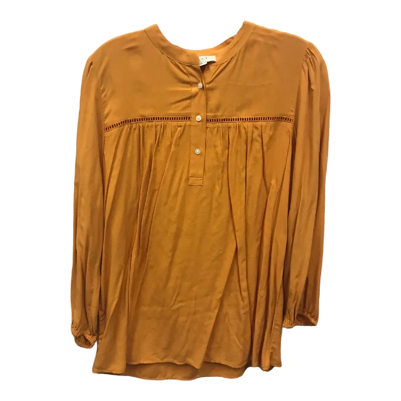 Top Long Sleeve By Loft  Size: S Monochromatic Office Style