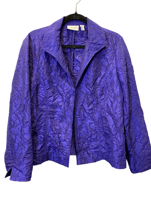 Blazer By Chicos In Purple, Size: S Elegant Men's Cashmere