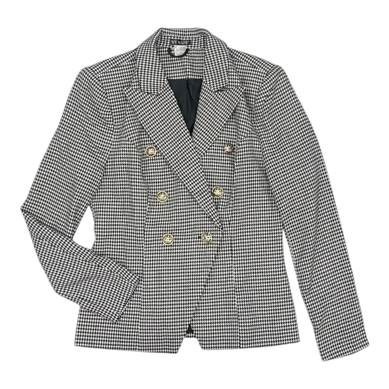 BLAZER by VENUS In BLACK & WHITE, Size: S Casual Men's Loose