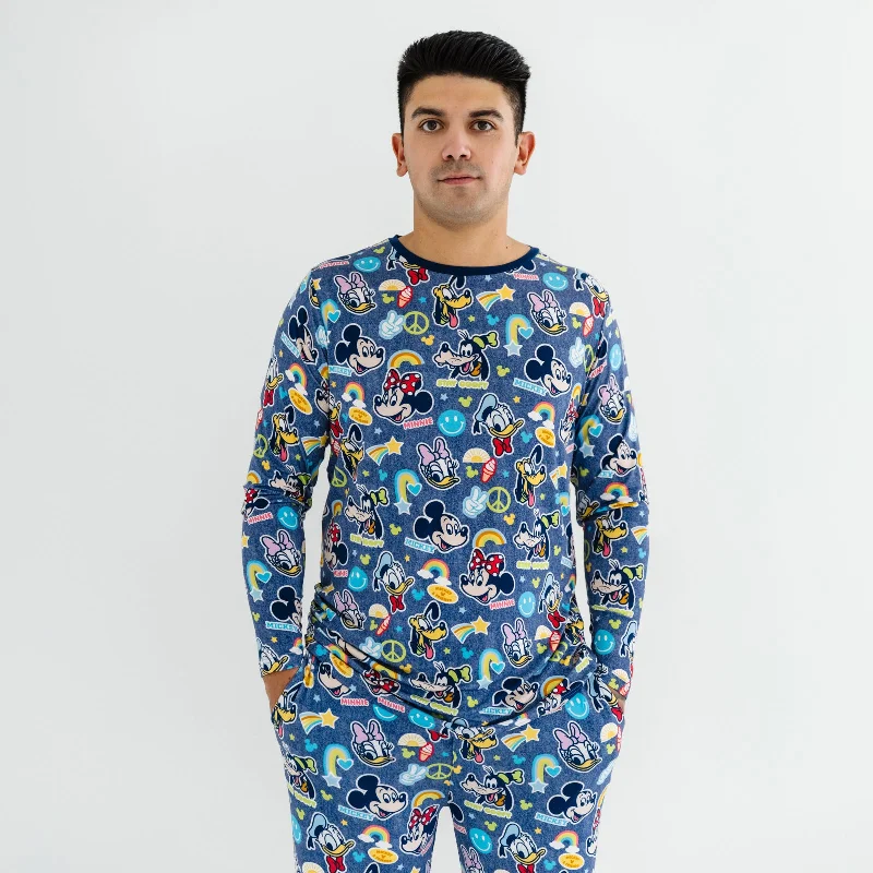 Navy Disney Mickey's Clubhouse Men's Long Sleeve Pajama Top Cozy Men's Winter