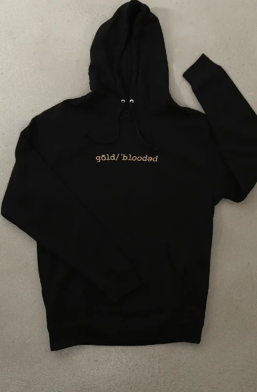 Gold Blooded Definition (Men's Black Hoody) Street