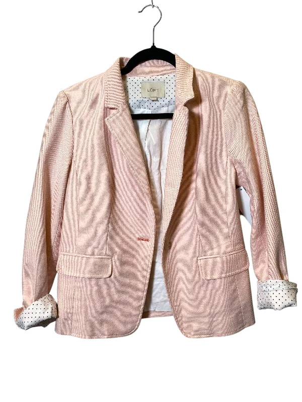 Blazer By Loft In Peach, Size: 4 Sleek Men's Metallic