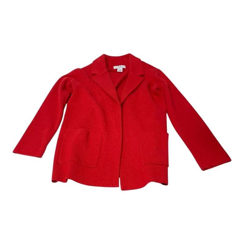 Blazer By Clothes Mentor In Red, Size: S Cozy Men's Sherpa