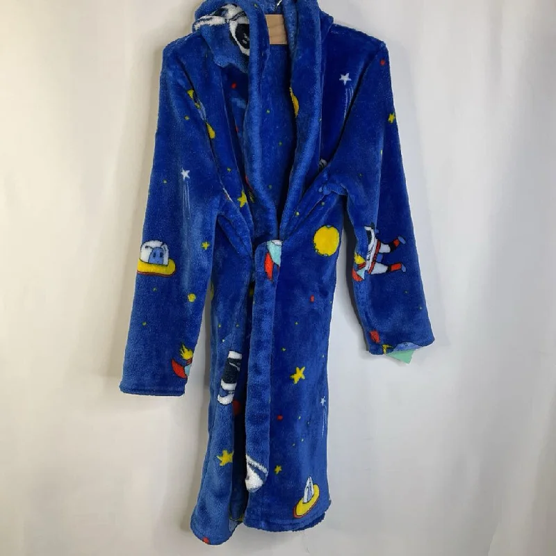 Size S: Blue Space Print Cozy Robe Tailored