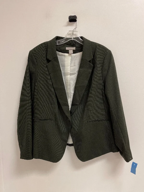 Blazer By H&m In Green, Size: Xl Polished Men's Satin