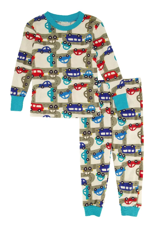 Toddler Boys Graphic Print Pajama Top and Pants Beach