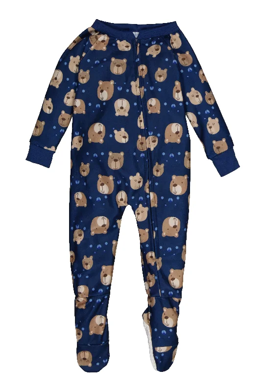 Baby Boys 12-24M Graphic Print Footed Pajamas Cool Men's Distressed