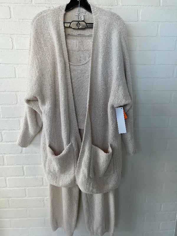 Pajamas 2pc By Clothes Mentor In Cream, Size: L Monochromatic All