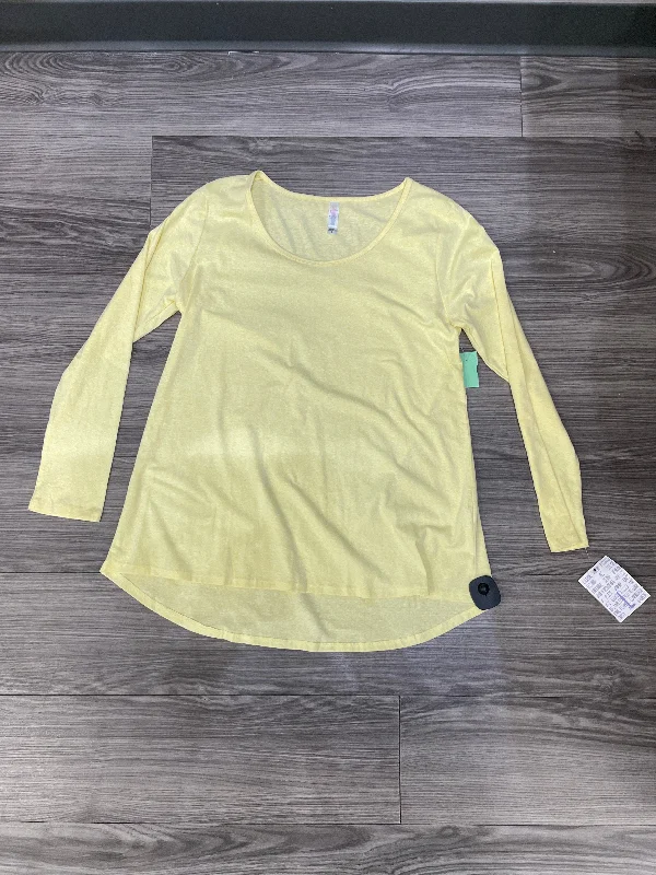 Top Long Sleeve By Lularoe In Yellow, Size: L Organic