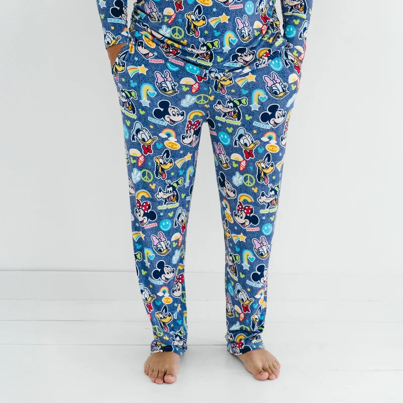 Navy Disney Mickey's Clubhouse Men's Pajama Pants Laid