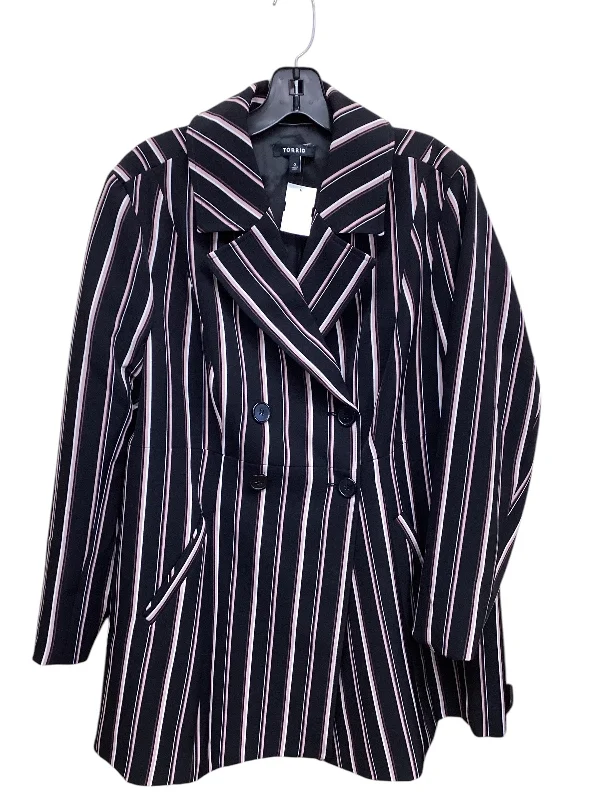 Blazer By Torrid In Striped Pattern, Size: Xs Modern Men's 