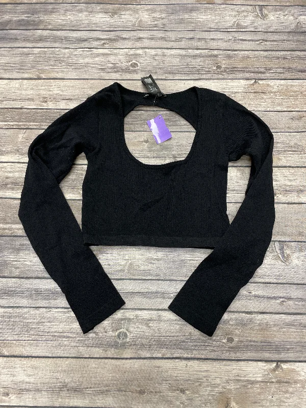 Top Long Sleeve By Zara In Black, Size: S Monochromatic Office Style