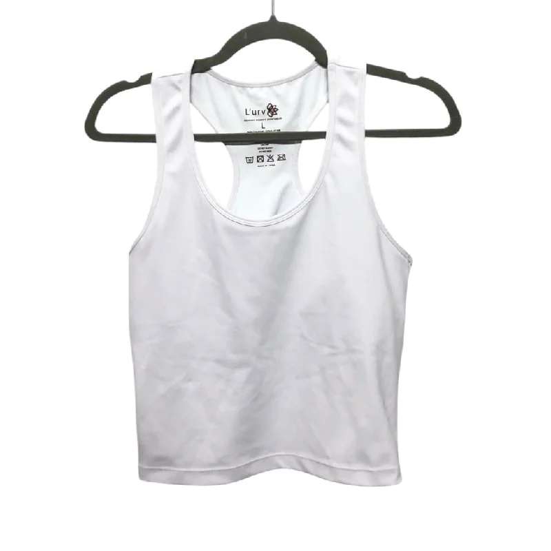 Athletic Tank Top By Clothes Mentor In White, Size:L Elegant Men's Formal 