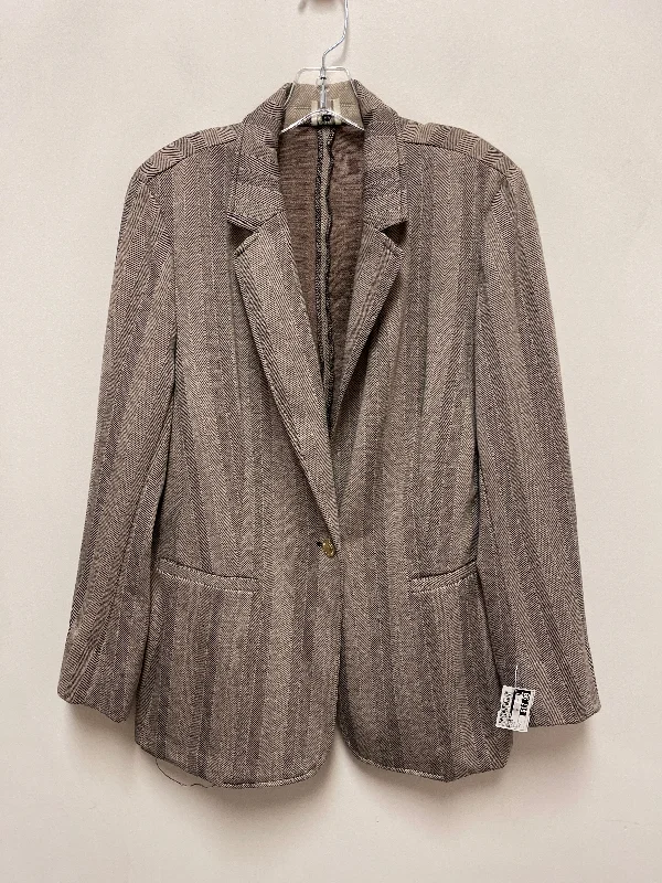 Blazer By Anne Klein In Brown, Size: Xl Lumberjack