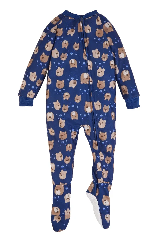 Toddler Boys Graphic Zip Front Footed Pajamas Athletic Men's High