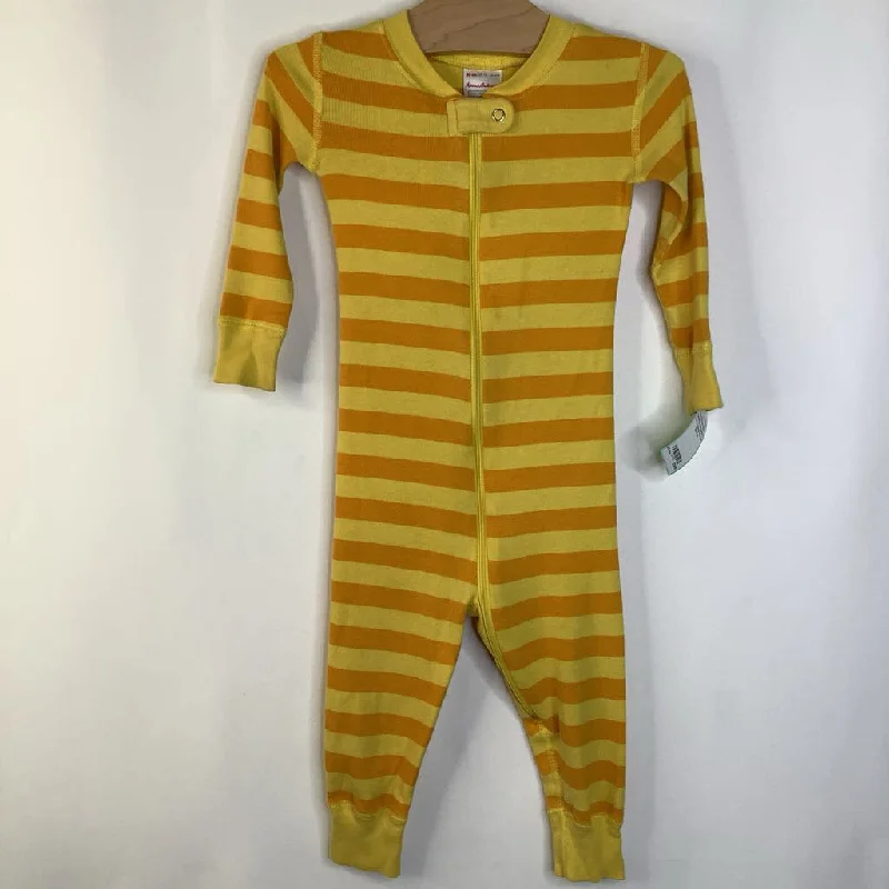 Size 18-24m (80): Hanna Andersson 2 Tone Yellow Striped 1pc PJs Youthful Men's Anime