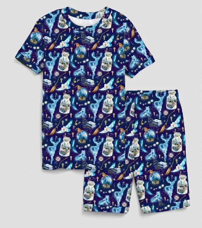 [Pre Sale] Whimsical & Wild Expecto - Bamboo Short Sleeve Short Lounge Set (EST SHIP LATE MARCH) Hip Men's Retro