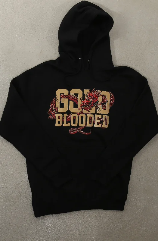 Gold Blooded CNY Edition (Men's Black Hoody) Trendy Men's Bucket