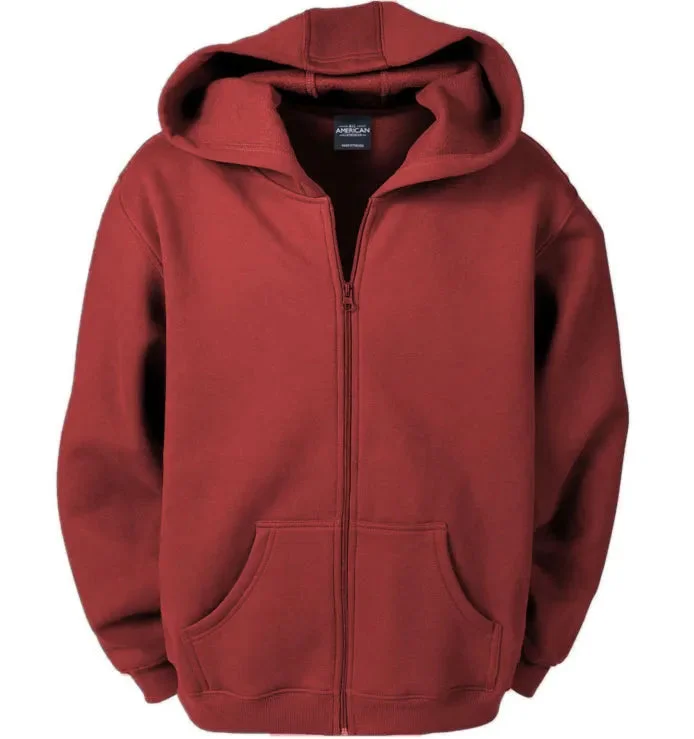 All American Clothing Co. - Full Zip Hooded Sweatshirt Casual Men's Short