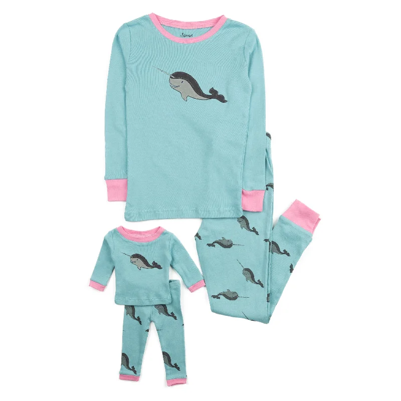 Girls and Matching Doll Cotton Pajamas Whale Edgy Men's Punk