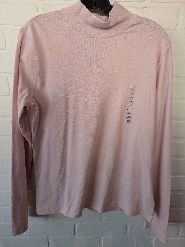 Top Long Sleeve Basic By St Johns Bay In Pink, Size: L Relaxed Men's Australian 