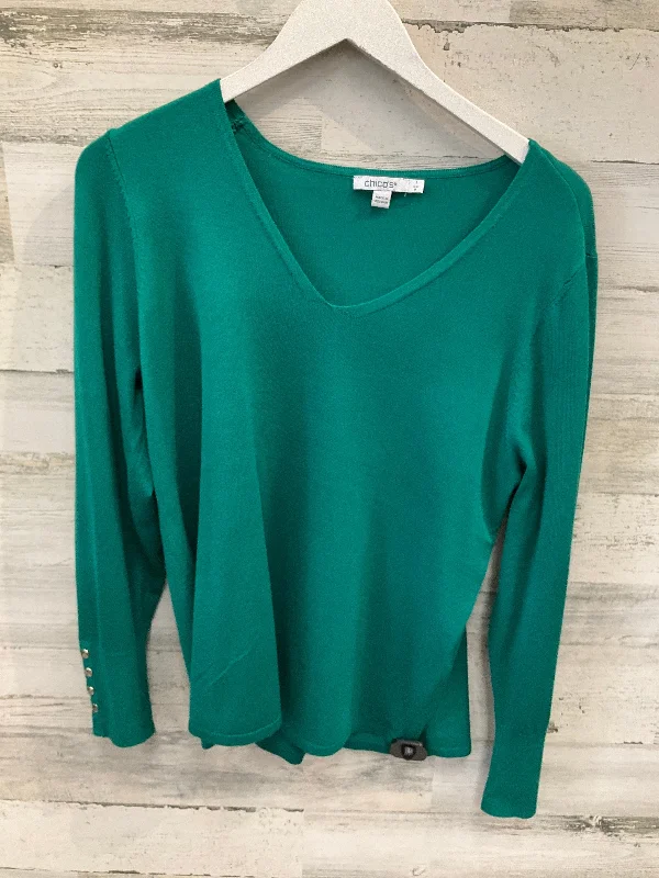 Top Long Sleeve By Chicos In Green, Size: M Dynamic Men's Moto