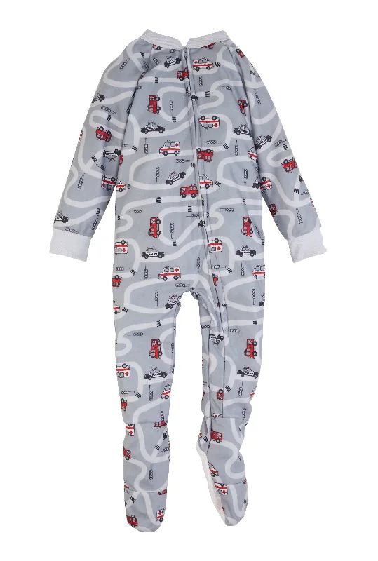 Toddler Boys Fleece Printed Pattern Footed Pajamas Relaxed Men's Australian 