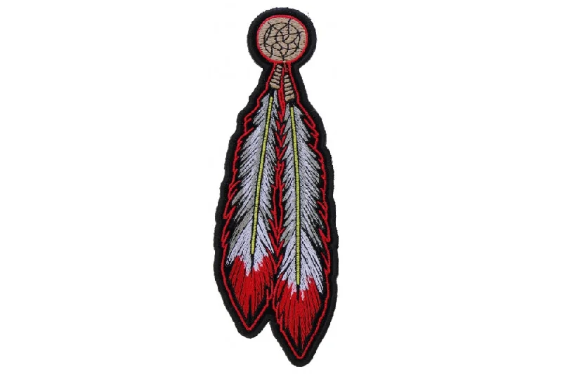 Red and White Feathers Patch Tough Men's Military