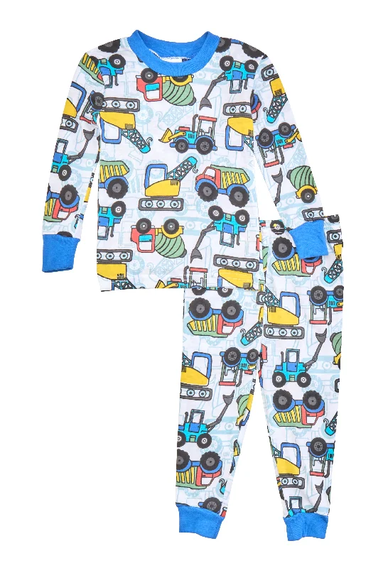 Toddler Boys Graphic Print Pajama Top and Pants Business