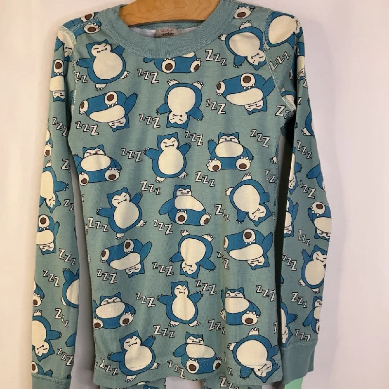 Size 8 (130): Hanna Andersson Light Green Pokémon Print 2pc PJs Sleek Men's Contemporary 