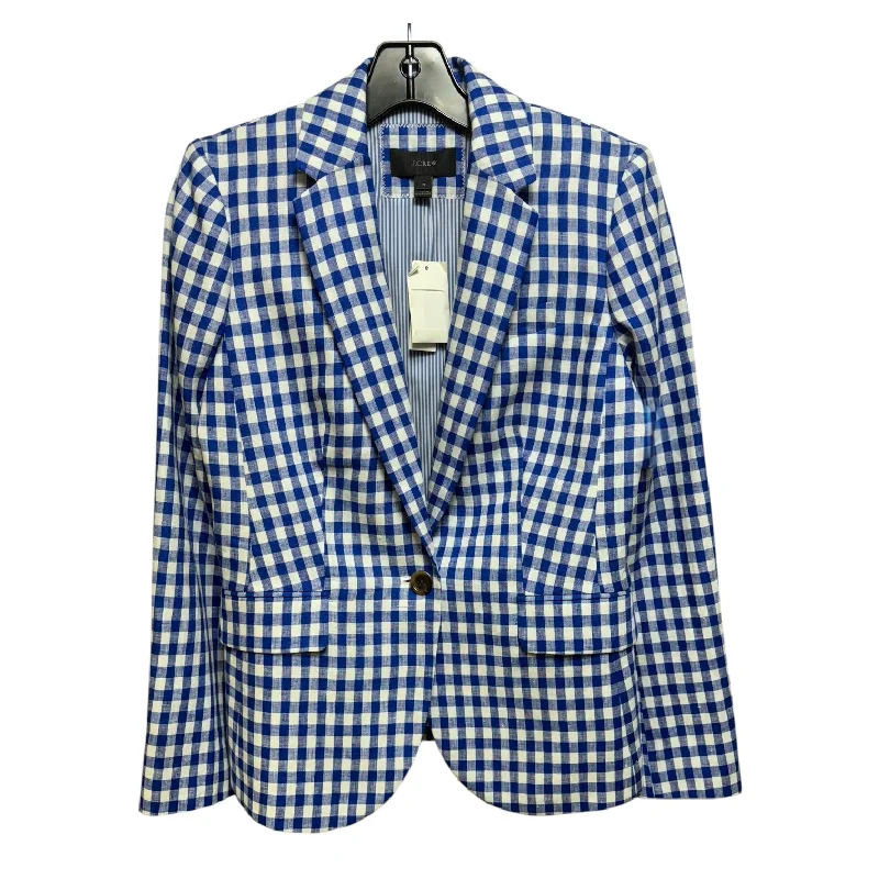 Blazer By J. Crew In Checkered Pattern, Size: 4 Casual Men's Loose